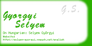 gyorgyi selyem business card
