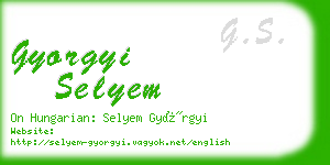 gyorgyi selyem business card